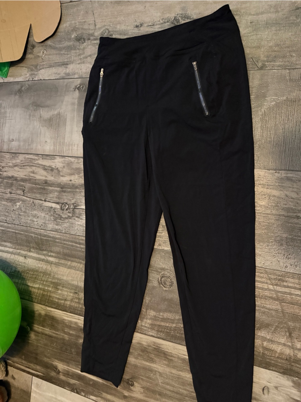 Athleta Black Straight-Leg Jumpsuit with Zip Pockets and High Waist